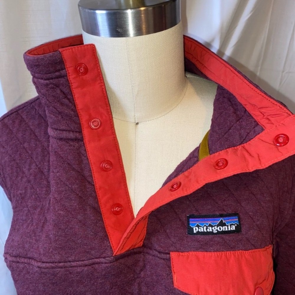 Patagonia t-Snap organic Cotton Quilted Pullover Sz XS Women’s - Picture 6 of 11
